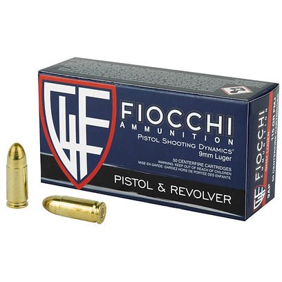 Fiocchi Ammunition 9MM 115 Grain FMJ