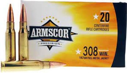 Armscor Precision .308 Win Ammunition 147 Grain FMJ